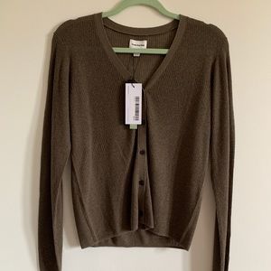 NWT frank & oak brown cardigan